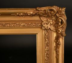 A pair of early 20th Century French frames with pierced centres and corners, rebate size for each