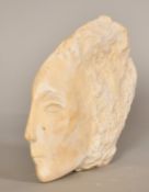 Sally Hersh (1936-2010), Nefertiti, circa 1986, plaster, 7.5" (19cm) high overall.