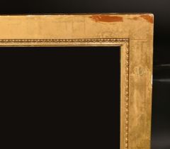 A 19th Century gilded frame of plain design with a beaded slip, rebate size 31" x 25.5" (79 x