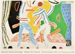 A David Hockney poster 'Two Dancers', for the Walker Art Center, 20 November 1983-22 January 1984,
