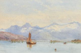 Walter William May (1831-1896), a group of three watercolours of marine scenes, all signed, all