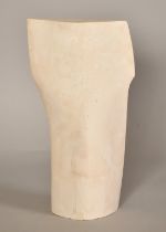 Sally Hersh (1936-2010), male torso, circa 1982, plaster, 13.5" (34cm) high overall.