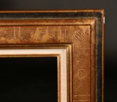 A modern incised frame, rebate size 18" x 13" (46 x 33cm), along with a similar modern frame