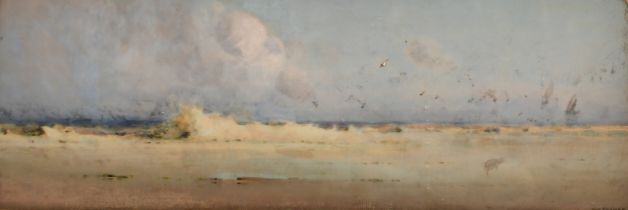 William Barton Thomas (1877-1947), 'Sand, Sea and Sky', watercolour, signed, 9" x 24" (23 x 61cm).