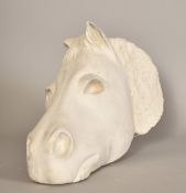 Sally Hersh (1936-2010), Equus, head study of a horse, circa 1975, plaster, 18" (46cm) long