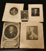 A collection of antique engravings of Kings. Queens and notable persons, unframed, (q).