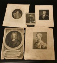 A collection of antique engravings of Kings. Queens and notable persons, unframed, (q).