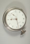 A GENTLEMAN'S GEORGE III SILVER CASED POCKET WATCH by THOMAS EARNSHAW, INVT ET FECIT No. 461 with