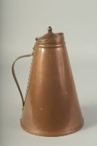 A W. A. S. BENSON COPPER JUG. 10ins high.