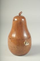 A GOOD PEAR TEA CADDY. 7ins high.