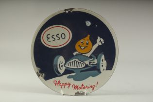 AN ESSO ENAMEL SIGN. 11ins diameter.