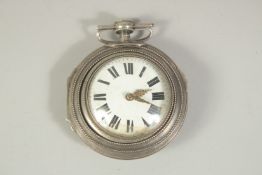 A SILVER POCKET WATCH VERGE, in a tortoiseshell case.