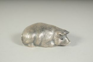 A RUSSIAN SILVER PIG. 2.25ins long. 30 grams.