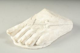 AFTER THE ANTIQUE, A PLASTER FOOT. 6.5ins.