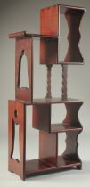 A ORIENTAL TIERED DISPLAY STAND, 54.5cm high.