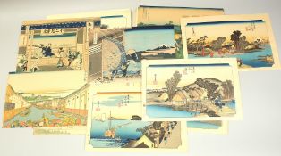 A COLLECTION OF FORTY-FIVE JAPANESE REPRODUCTION WOODBLOCK PRINTS, (40)