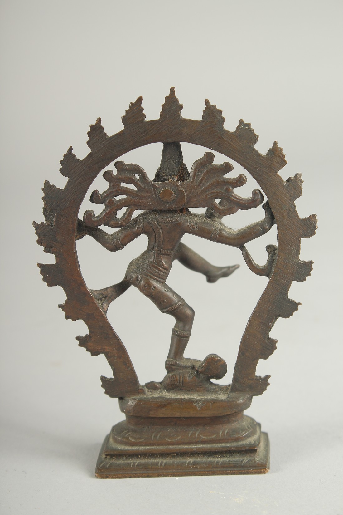 A FINE 19TH CENTURY SOUTH INDIAN BRONZE FIGURE OF SHIVA, 10cm high. - Image 2 of 3