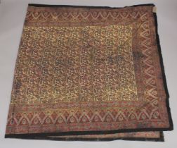 A LARGE 19TH-20TH CENTURY PERSIAN QAJAR QALAMKARI TEXTILE, 340cm x 170cm.