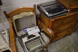 Two typewriters.