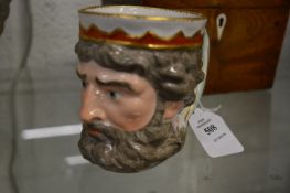 A Derby figural mug, possibly depicting Neptune.