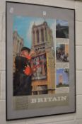 A framed and glazed advertising poster for Britain.