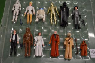 Star Wars, a good collection of twelve Wave 1 figures, most with original accessories.