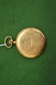 An 18ct gold cased hunter pocket watch.