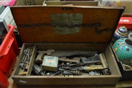 The Household Tool Chest, a stained pine box containing various tools.