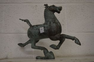 After the Antique, a cast bronze model of a prancing horse.