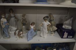 A group of Lladro figures etc.
