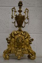 Decorative ormolu lamp base.