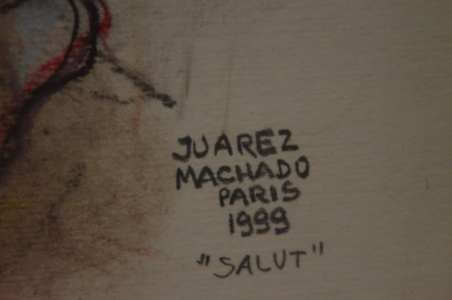 Juarez Machado, 'Salute' mixed media, signed and dated 1999. - Image 2 of 2