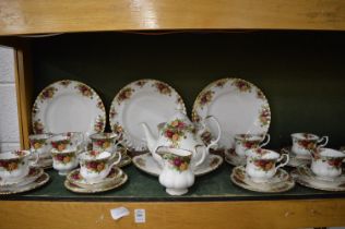 Royal Albert Old Country Roses tea and dinner ware.