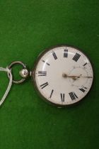 A gentleman's silver cased pocket watch.