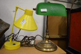 Two desk lamps.