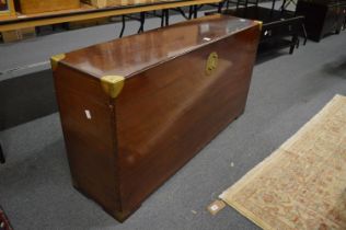 An unusual Chinese tall and narrow camphor wood coffer.