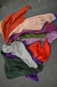 A quantity of silk scarves.