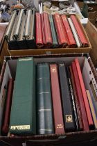 A large quantity of empty stamp albums to include Stanley Gibbons Windsor album, The Senator album