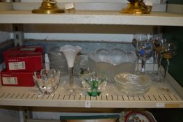 Orrefors and other glassware.