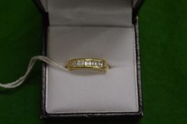 An 18ct gold and diamond five stone ring.
