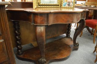 A Victorian mahogany Duches style dressing table/console table.