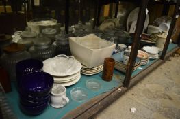 Household and decorative china and glass.