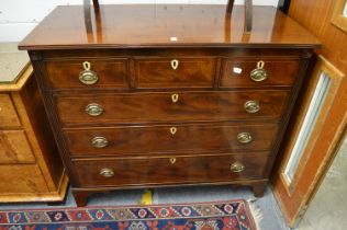 A good 19th century mahogany chest with three short and three long drawers.