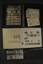 Stamp albums and contents.