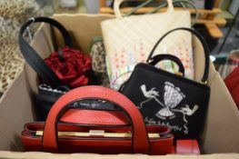 A good collection of Lulu Guinness handbags.