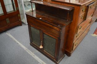 A Victorian rosewood chiffonier.