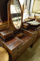 An Edwardian mahogany dressing table.