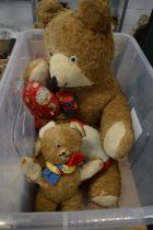 Old teddy bears.