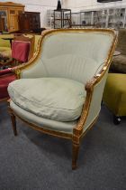 A good 19th century French gilt wood fauteuil.
