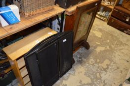 Two folding spark guards, fire screen etc.